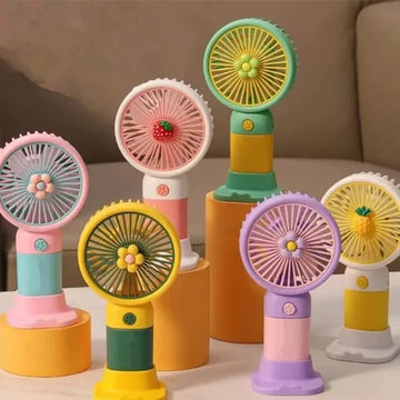 Mini USB Rechargeable Handheld & Desktop Fan – Portable, Electric, with Built-in Battery