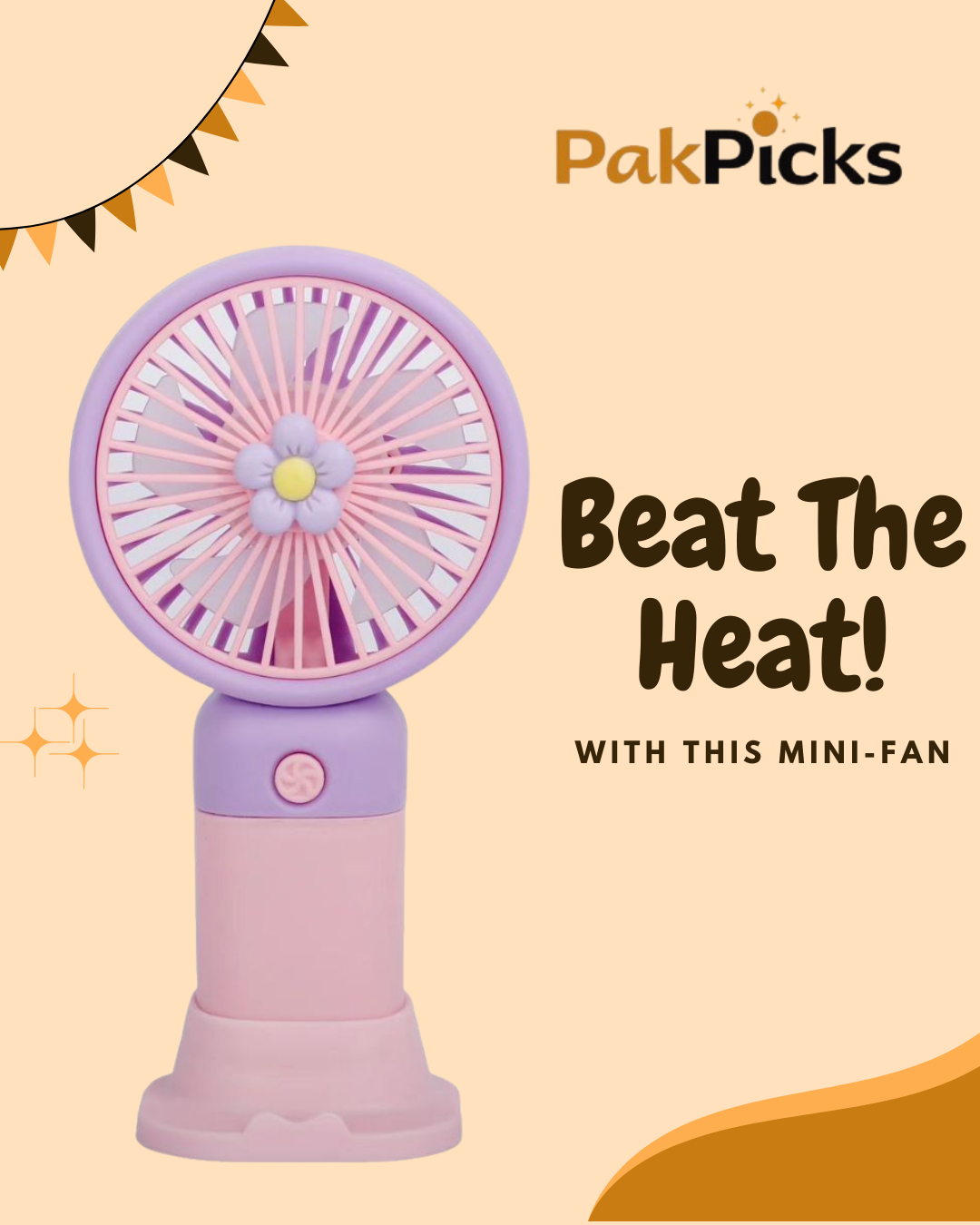 Purple Handfan Chargeable
