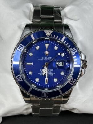 Rolex Submariner Silver – Blue Rotating Dial with Date