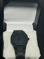 Arabic Aura Full Black Luxury Waterproof Wrist Watch