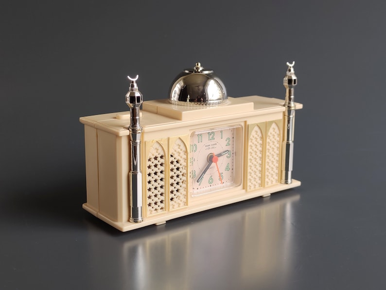 2 Vintage AZAN Clock – Mosque Shaped Call to Prayer Alarm Clock with Light & Sound - Image 2