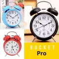 Twin Bell Mini Alarm Clock – Loud Analog Bedside Clock with LED Backlight - Image 3