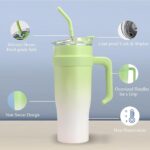 40 oz Insulated Tumbler with Handle & Straw – Stainless Steel Travel Coffee Mug - Image 6