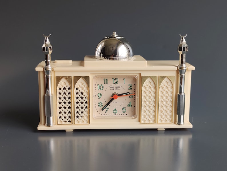 3 Vintage AZAN Clock – Mosque Shaped Call to Prayer Alarm Clock with Light & Sound - Image 3