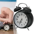 Twin Bell Mini Alarm Clock – Loud Analog Bedside Clock with LED Backlight - Image 4