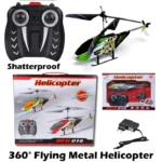 360° Rotatable Metal Flying Helicopter | 2-Channel Remote Control & USB Rechargeable Aircraft