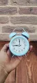 Twin Bell Mini Alarm Clock – Loud Analog Bedside Clock with LED Backlight - Image 7
