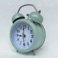 Twin Bell Mini Alarm Clock – Loud Analog Bedside Clock with LED Backlight - Image 9