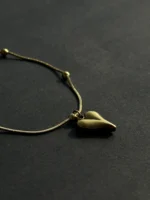 Elegant Gold Heart Charm Bracelet – Minimal Adjustable Chain Anklet for Women - Image 2