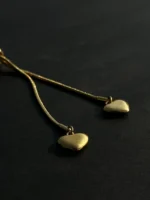 Golden Double Heart Pendant Necklace for Women – Adjustable Chain - Image 6