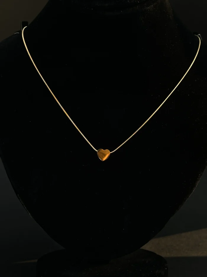 Minimalist Gold Heart Pendant Necklace for Women – Elegant Everyday Chain - Image 2