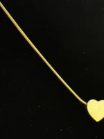 Minimalist Gold Heart Pendant Necklace for Women – Elegant Everyday Chain - Image 3