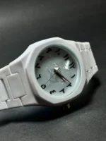 White Aura Arabic Marble Dial Watch – Minimalist Elegant Watch - Image 4