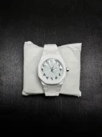 White Aura Arabic Marble Dial Watch – Minimalist Elegant Watch - Image 2